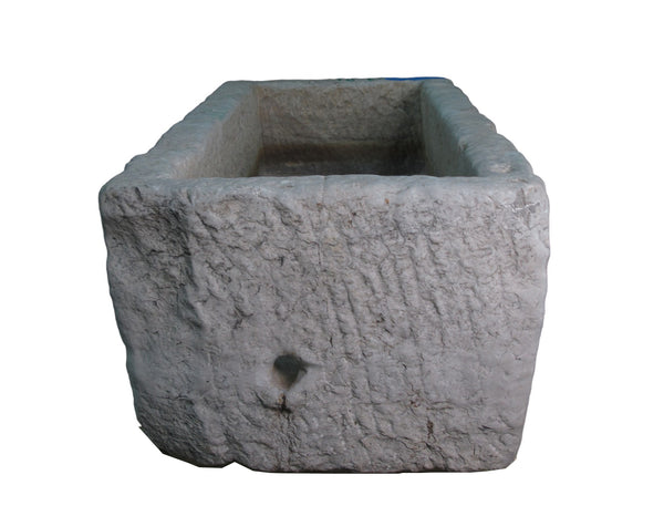 54" Inch Long Hand Chiseled Stone Trough 21