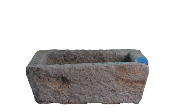 22" Inch Long Hand Chiseled Stone Trough 22-1