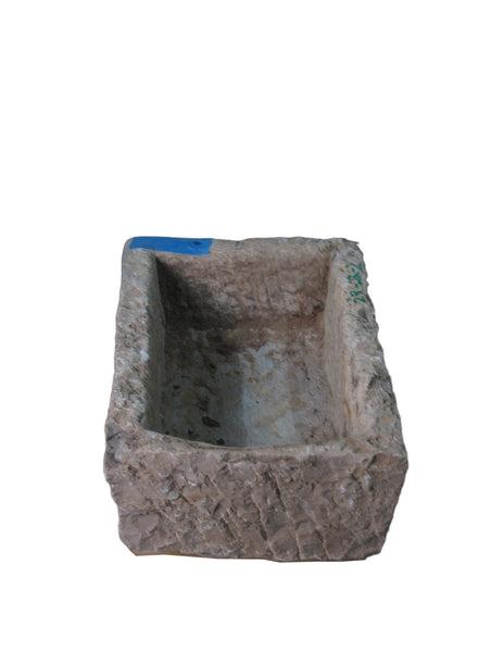 22" Inch Long Hand Chiseled Stone Trough 22-2