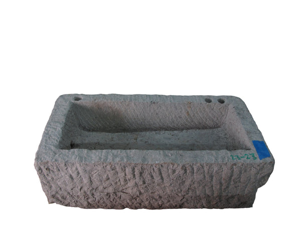 36" Inch Long Hand Chiseled Stone Trough 23