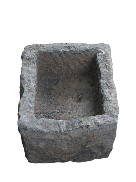 16" Inch Long Hand Chiseled Stone Trough 24-1