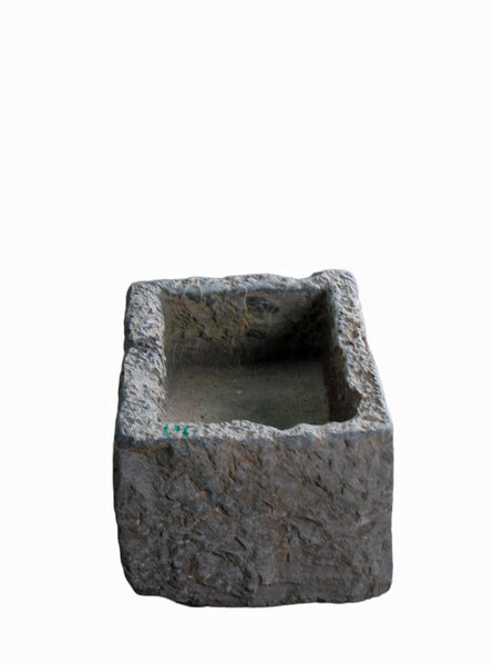 20" Inch Long Hand Chiseled Stone Trough 24-14