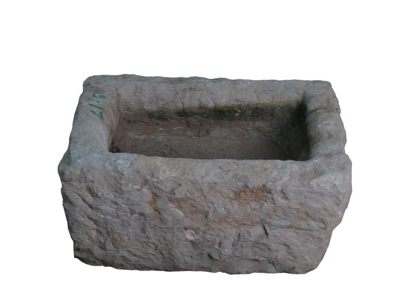 22" Inch Long Hand Chiseled Stone Trough 24-17