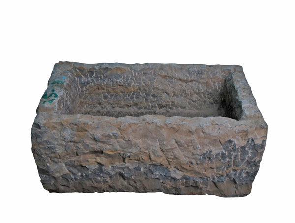20" Inch Long Hand Chiseled Stone Trough 24-18
