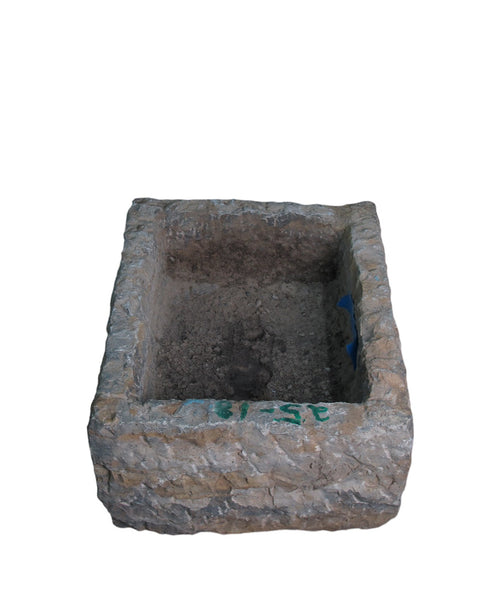 20" Inch Long Hand Chiseled Stone Trough 24-18