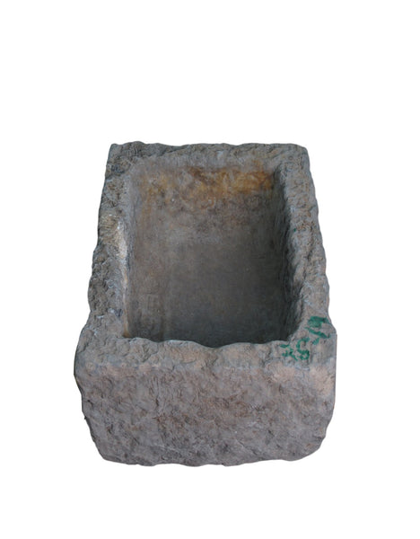 21" Inch Long Hand Chiseled Stone Trough 24-19