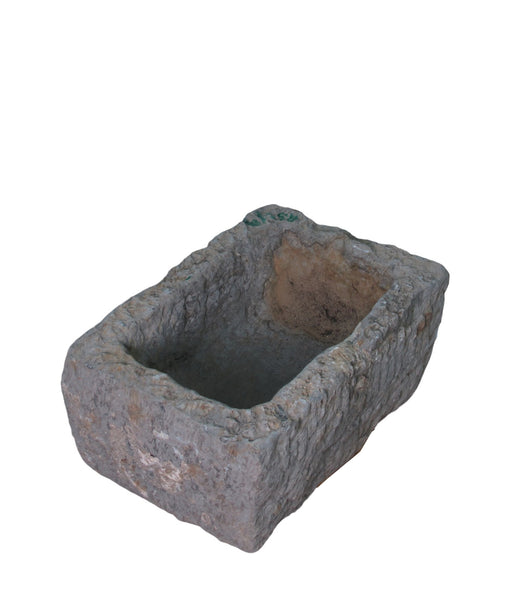 21" Inch Long Hand Chiseled Stone Trough 24-19