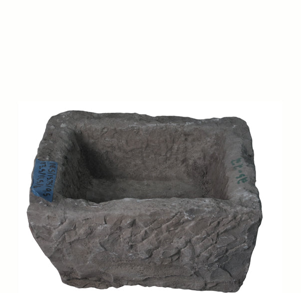 19" Inch Long Hand Chiseled Stone Trough 24-22