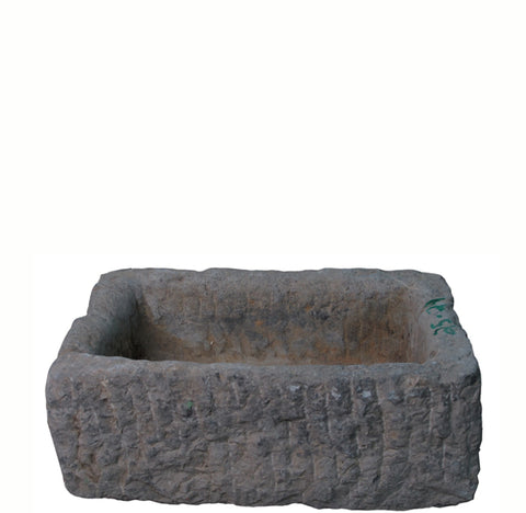 20" Inch Long Hand Chiseled Stone Trough 24-24