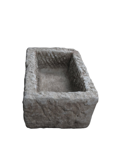 21" Inch Long Hand Chiseled Stone Trough 24-3