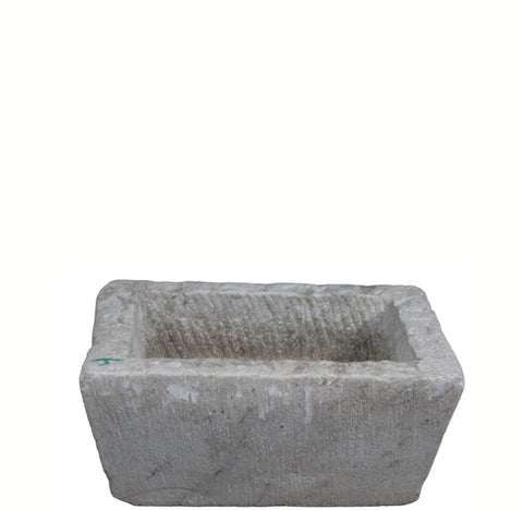 18" Inch Long Hand Chiseled Stone Trough 24-4