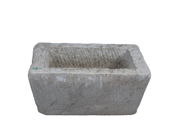 18" Inch Long Hand Chiseled Stone Trough 24-4