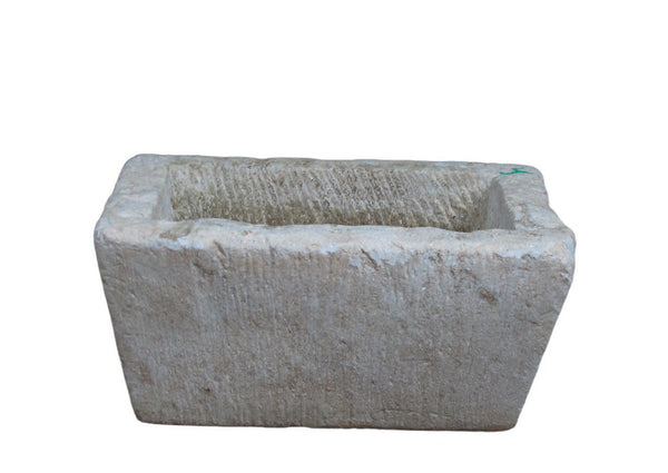 18" Inch Long Hand Chiseled Stone Trough 24-4