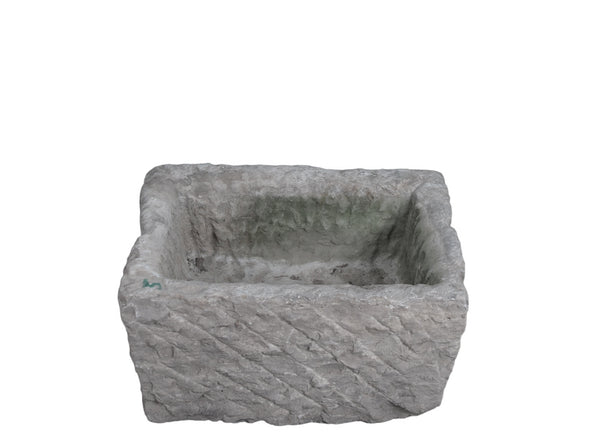 18" Inch Long Hand Chiseled Stone Trough 24-5