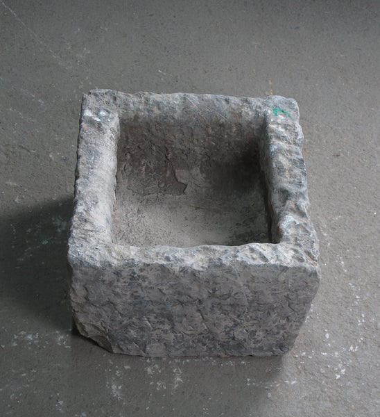 16" Inch Long Hand Chiseled Stone Trough 24-7