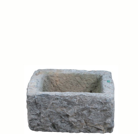 18" Inch Long Hand Chiseled Stone Trough 24-8
