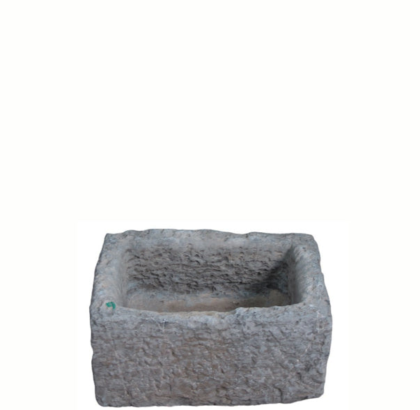 18" Inch Long Hand Chiseled Stone Trough 24-9