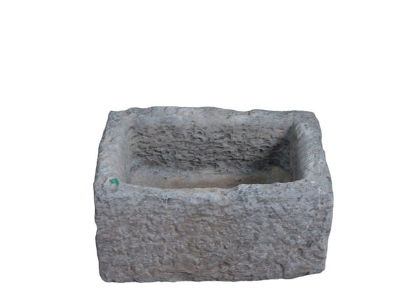 18" Inch Long Hand Chiseled Stone Trough 24-9