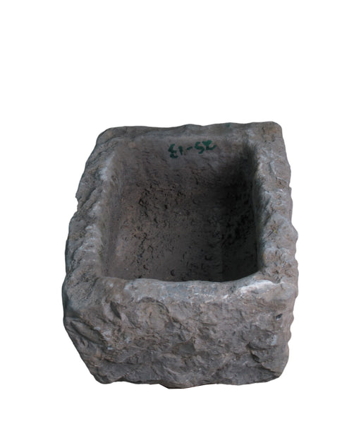 19" Inch Long Hand Chiseled Stone Trough 25-13