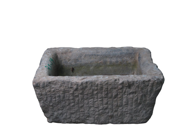 18" Inch Long Hand Chiseled Stone Trough 25-14