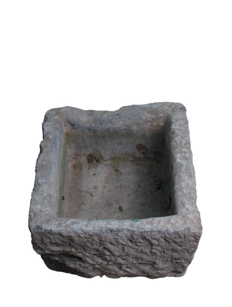18" Inch Long Hand Chiseled Stone Trough 25-14