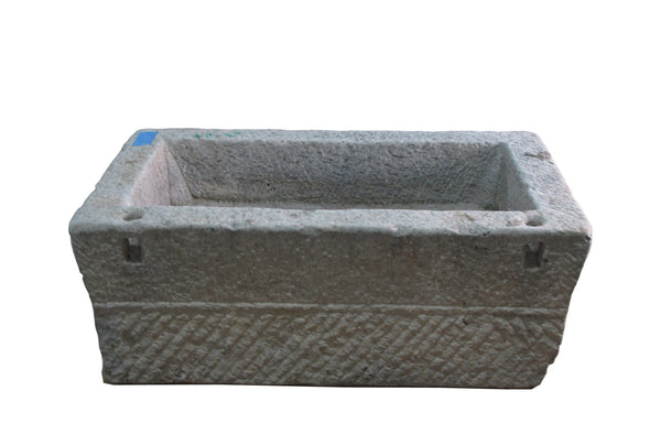 42" Inch Long Hand Chiseled Stone Trough 29