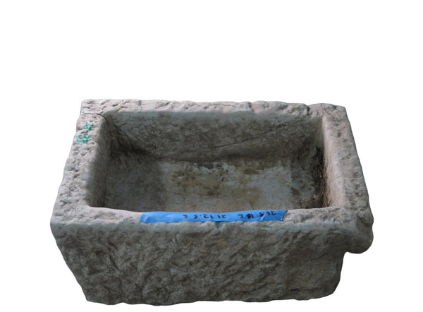 26" Inch Long Hand Chiseled Stone Trough 33