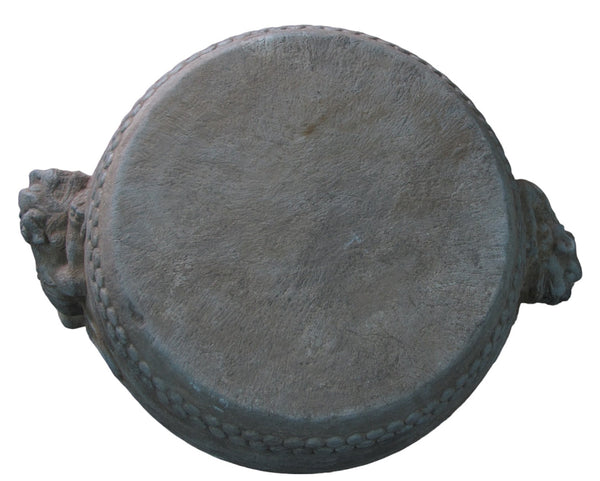 Hand Carved Stone Foo Dog Drum Stool or Side Table