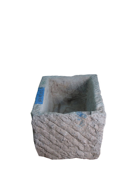 28" Inch Long Hand Chiseled Stone Trough 6