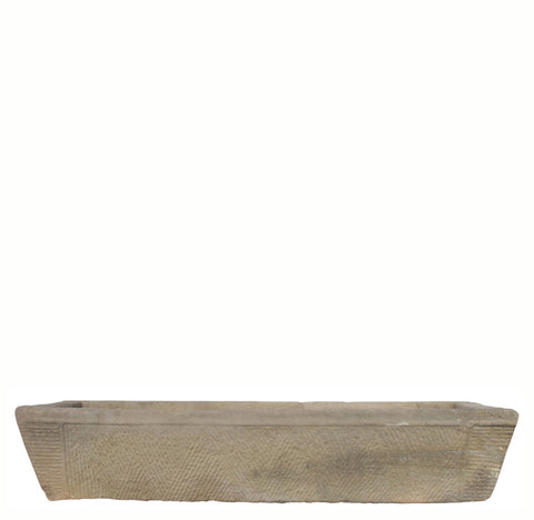 71" Inch Long Hand Chiseled Stone Trough 61