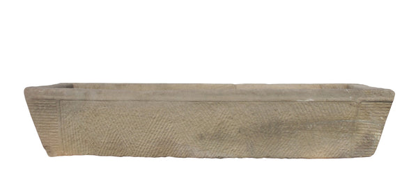 71" Inch Long Hand Chiseled Stone Trough 61