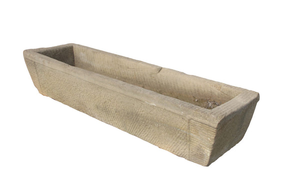 71" Inch Long Hand Chiseled Stone Trough 61