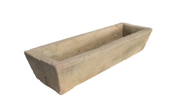 71" Inch Long Hand Chiseled Stone Trough 61