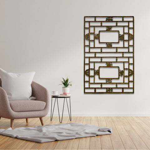 Lattice Antique Chinese Wood Screen Panel1