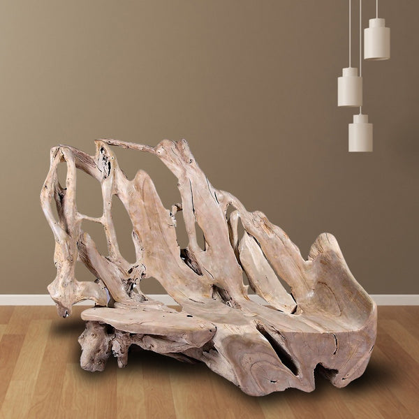 Modern Free Form Teak Root Chair/Bench 29