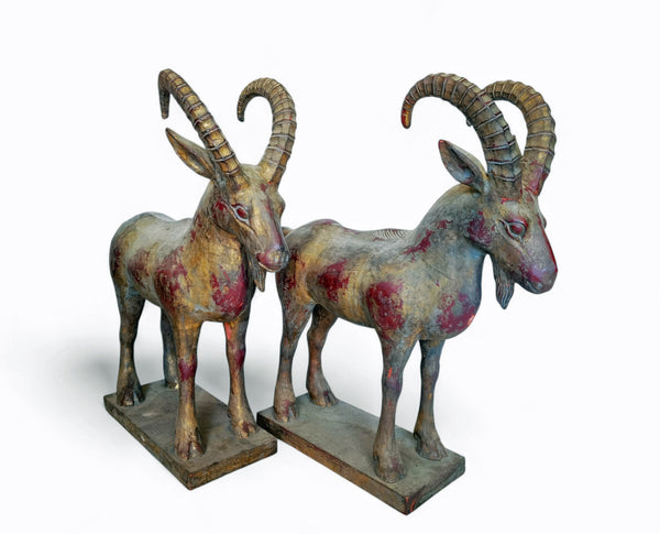 A Pair of Handcrafted Mountain Goats - Dyag East