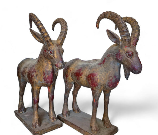 A Pair of Handcrafted Mountain Goats - Dyag East