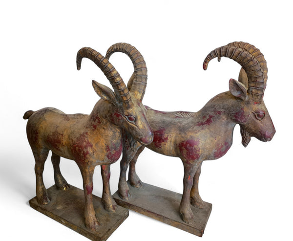 A Pair of Handcrafted Mountain Goats - Dyag East