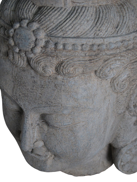 A Stone Statue of Guanyin Head - Dyag East