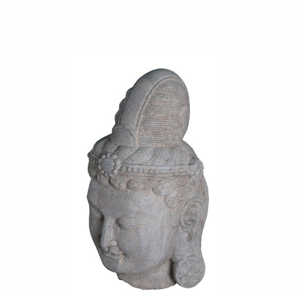 A Stone Statue of Guanyin Head - Dyag East