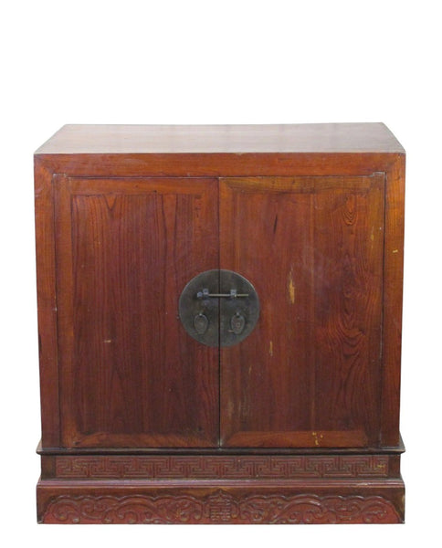 Ancient Chinese Elm Lacquered Cabinet - Dyag East