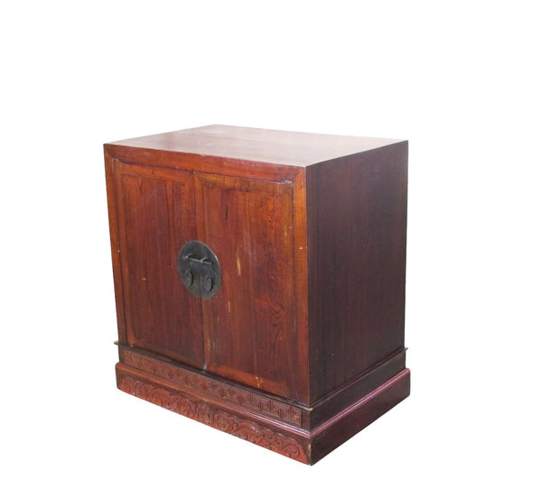 Ancient Chinese Elm Lacquered Cabinet - Dyag East