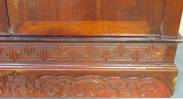 Ancient Chinese Elm Lacquered Cabinet - Dyag East