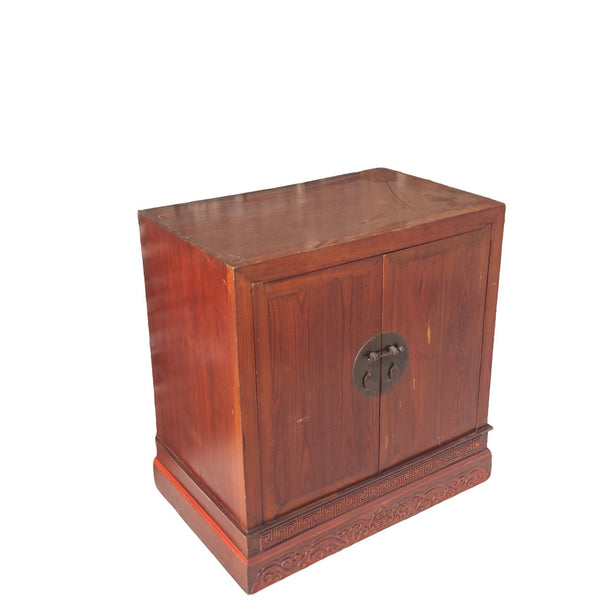 Ancient Chinese Elm Lacquered Cabinet - Dyag East