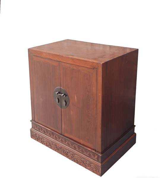 Ancient Chinese Elm Lacquered Cabinet - Dyag East
