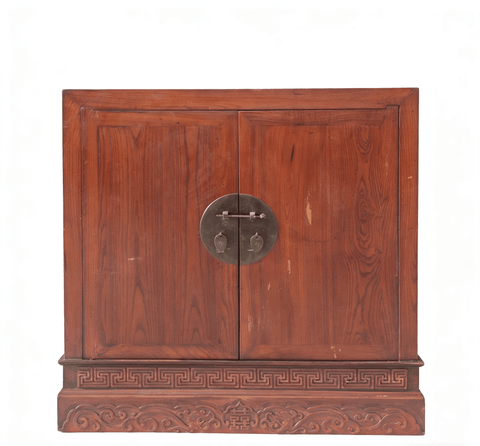 Ancient Chinese Elm Lacquered Cabinet - Dyag East