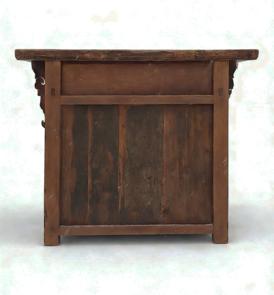 Antique Carved Elm Cabinet - Dyag East