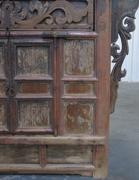 Antique Carved Elm Cabinet - Dyag East