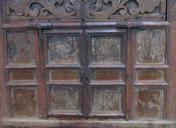 Antique Carved Elm Cabinet - Dyag East