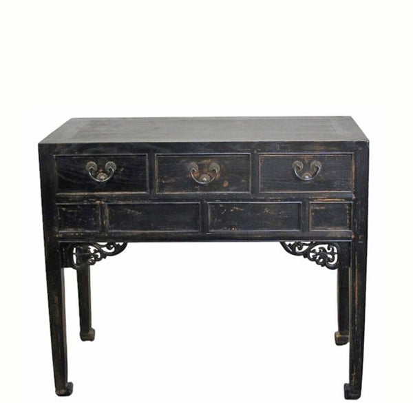 Antique Chinese 40" Three-Drawer Console Table - Dyag East